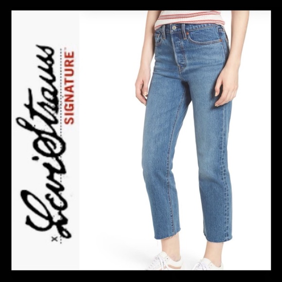 signature levi strauss high rise slim crop